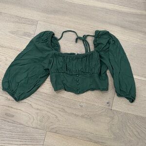 American Eagle Outfitters Dark Green Blouse